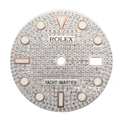 Custom Diamond Paved Dial For Rolex Yacht Master 40