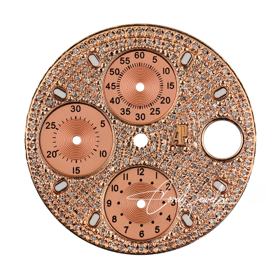 Custom Rose Gold Diamond Paved Dial For Audemars Piguet Royal Oak Offshore 42mm