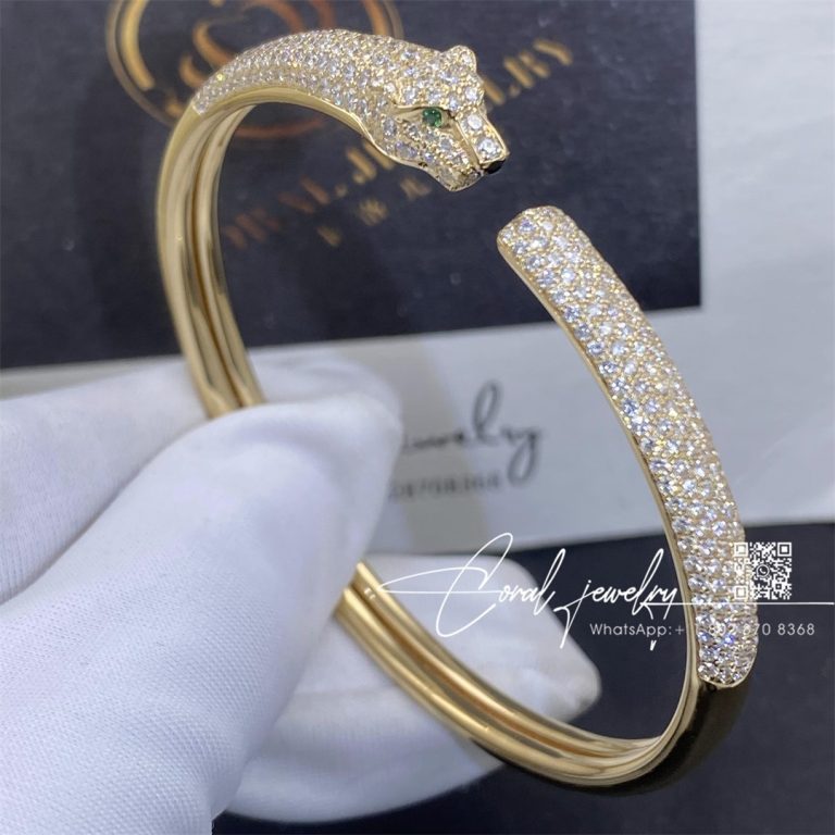 Cartier Panthère De Cartier Bracelet Yellow Gold, Onyx, Emeralds, Diamonds Ref. N6718117 (7)