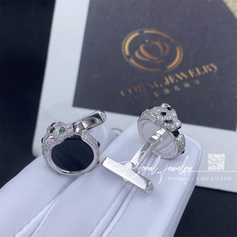 Cartier Panthère De Cartier Cufflinks, 18k White Gold Ref. Og000334 (4)