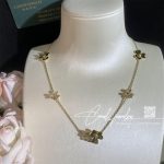 Van Cleef & Arpels Frivole Necklace, 9 Flowers Yellow Gold, Diamond Vcarp3w600 (9)