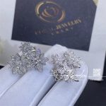 Van Cleef & Arpels Lotus Earrings, 3 Flowers White Gold, Diamond Vcarp7th00 (3)