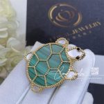 Van Cleef & Arpels Lucky Animals Turtle Clip Yellow Gold, Malachite, Mother Of Pearl, Onyx Vcarp5lk00 (6)