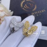 Van Cleef & Arpels Two Butterfly Earrings Yellow Gold, Diamond, Sapphire Vcarb15100 (3)