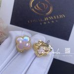 Van Cleef & Arpels Vintage Alhambra Earrings Yellow Gold,pink Mother Of Pearl (3)