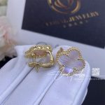 Van Cleef & Arpels Vintage Alhambra Earrings Yellow Gold,pink Mother Of Pearl (5)