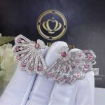 Garrard Fanfare Symphony Diamond And Pink Tourmaline Earrings In 18ct White Gold With Pink Opal (6)