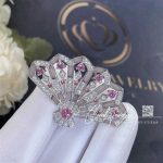 Garrard Fanfare Symphony Diamond And Pink Tourmaline Ring In 18ct White Gold With Pink Opal (10)