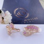 Garrard Wings Embrace Pink Sapphire And Diamond Drop Earrings In 18ct Rose Gold (5)