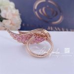 Garrard Wings Embrace Pink Sapphire And Diamond Ring In 18ct Rose Gold (3)