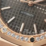 Replica Audemars Piguet Royal Oak Lady 33mm 8f Rg & Diamond Brown Dial Swiss Quartz (5)