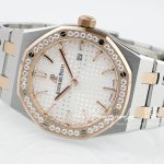 Replica Audemars Piguet Royal Oak Lady 33mm 8f Ss & Rg White Dial Diamond Bezel Swiss Quartz (6)