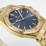 Replica Audemars Piguet Royal Oak Lady 33mm 8f Yg & Diamond Blue Dial Swiss Quartz (5)