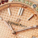 Replica Audemars Royal Oak Lady 33mm 8f Ss & Rg Champagne Dial Colored Diamond Bezel Swiss Quartz (4)