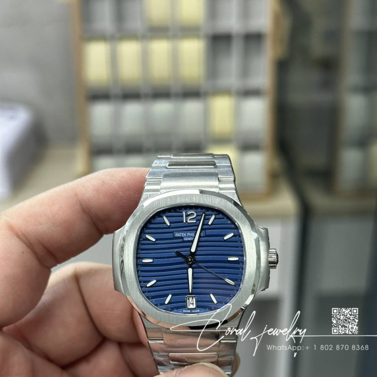 Replica Patek Philippe Nautilus Nautilus 7118 Lady 3kf Ss Blue Dial Swiss 324 Sc (1)