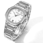 Replica Patek Philippe Nautilus 7118 Lady 3kf Ss White Dial Diamond Bezel Swiss 324 Sc (4)