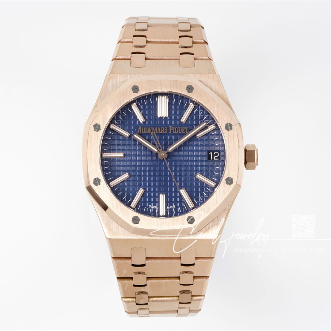 Replica Audemars Piguet Royal Oak 15400 Apsf V2 Rg Blue Dial Swiss 3120 (1)