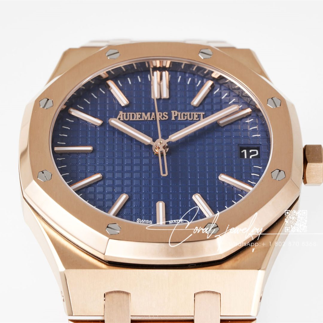 Replica Audemars Piguet Royal Oak 15400 Apsf V2 Rg Blue Dial Swiss 3120 (4)