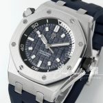 Replica Audemars Piguet Royal Oak 15720 Bb Ss Blue Dial Blue Rubber Strap 4308 (3)