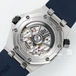 Replica Audemars Piguet Royal Oak 15720 Bb Ss Blue Dial Blue Rubber Strap 4308 (9)