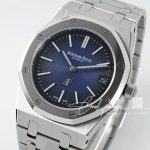 Replica Audemars Piguet Royal Oak Extra Thin 39mm 15202 Zf Ss Gradient Blue Dial Swiss 2121 (3)