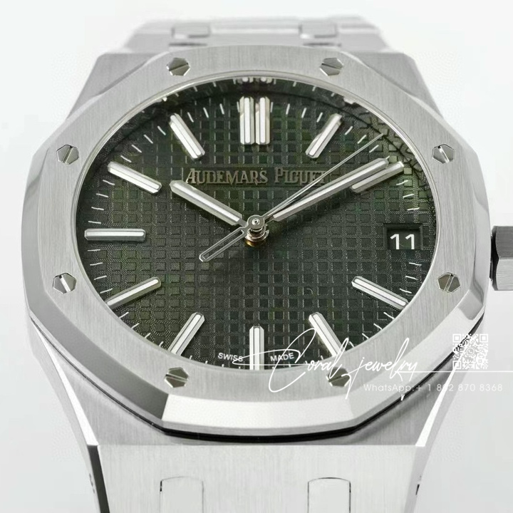 Replica Audemars Piguet Royal Oak Extra Thin 39mm 15202 Zf Ss Greener Dial Swiss 2121 (2)