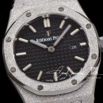 Replica Audemars Piguet Royal Oak Frosted Gold Quartz 33mm 67653 Omf Ss Black Dial Swiss 3132 (5)