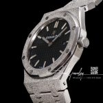 Replica Audemars Piguet Royal Oak Frosted Gold Quartz 33mm 67653 Omf Ss Black Dial Swiss 3132 (6)