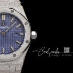 Replica Audemars Piguet Royal Oak Frosted Gold Quartz 33mm 67653 Omf Ss Blue Dial Swiss 3132 (13)