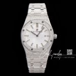 Replica Audemars Piguet Royal Oak Frosted Gold Quartz 33mm 67653 Omf Ss Silver Dial Swiss 3132 (10)