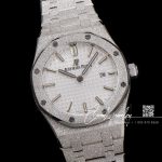 Replica Audemars Piguet Royal Oak Frosted Gold Quartz 33mm 67653 Omf Ss Silver Dial Swiss 3132 (11)