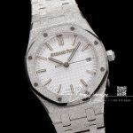 Replica Audemars Piguet Royal Oak Frosted Gold Quartz 33mm 67653 Omf Ss Silver Dial Swiss 3132 (2)