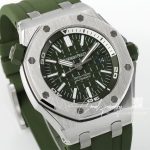 Replica Audemars Piguet Royal Oak Offshore Diver 15710 Apsf Ss Green Dial Swiss 3120 (3)