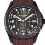 Replica Patek Philippe Aquanaut 5167 Zf Pvd Black Dial Brown Strap Swiss 324 Sc (3)