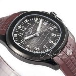 Replica Patek Philippe Aquanaut 5167 Zf Pvd Black Dial Brown Strap Swiss 324 Sc (4)