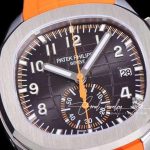 Replica Patek Philippe Aquanaut 5968 Omf Ss Black Dial Orange Strap Swiss Ch 28 520 (5)