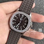 Replica Patek Philippe Aquanaut Luce Lady 5067a Ppf Ss & Diamond Brown Dial Brown Strap Swiss Ronda Quartz (2)