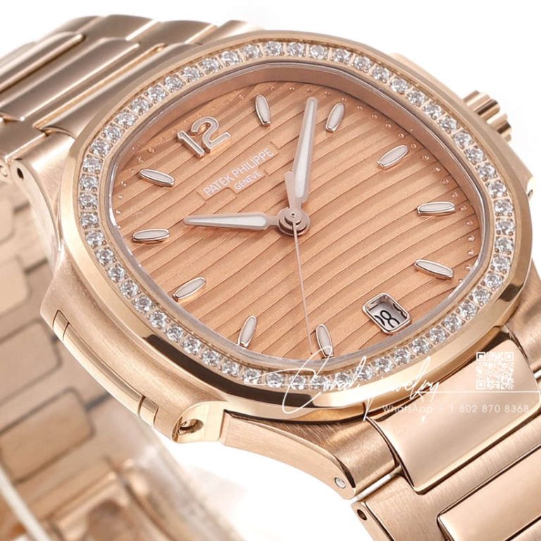 Replica Patek Philippe Ladies Nautilus 71181200r Pf Rg & Diamonds Rg Dial Swiss 324sc (2)