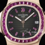 Replica Patek Philippe Nautilus 5711 Grf Rg Black Dial Purple Diamond Bezel Swiss 324 Sc (3)