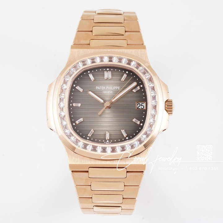 Replica Patek Philippe Nautilus 5711 Ppf V4 Rg & Diamond Grey Dial Swiss 324sc (1)