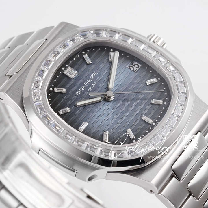 Replica Patek Philippe Nautilus 5711 Ppf V4 Ss & Diamond Blue Dial Swiss 324sc (2)