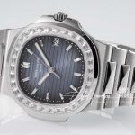 Replica Patek Philippe Nautilus 5711 Ppf V4 Ss & Diamond Blue Dial Swiss 324sc (4)