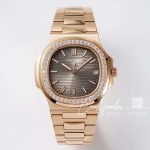 Replica Patek Philippe Nautilus 57111a Ppf V4 Rg & Diamond Grey Dial Swiss 324sc (1)