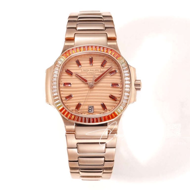 Replica Patek Philippe Nautilus 71181300r Lady Ppf Rg Diamond Bezel Rose Dial Swiss 26 330 (1)