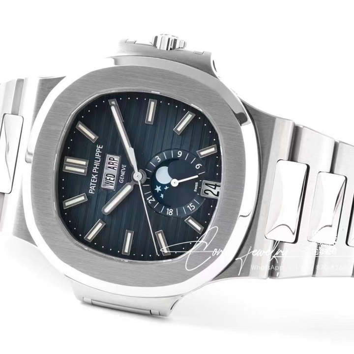 Replica Patek Philippe Nautilus Annual Calendar Moonphase 57261a Ppf Ss Gray Dial Swiss 324 (2)