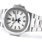 Replica Patek Philippe Nautilus Annual Calendar Moonphase 57261a Ppf Ss White Dial Swiss 324 (2)