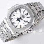 Replica Patek Philippe Nautilus Annual Calendar Moonphase 57261a Ppf Ss White Dial Swiss 324 (3)