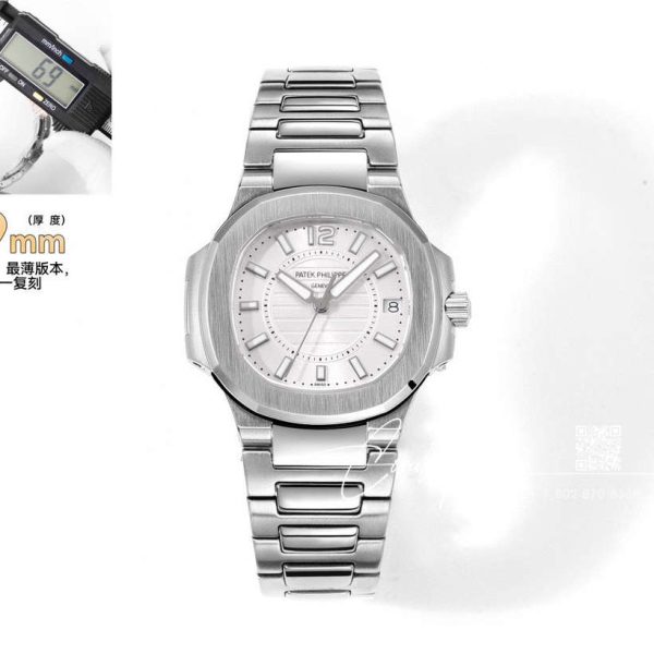 Replica Patek Philippe Nautilus Ladies 70101g 001 Grf Ss & Silver Dial Swiss Quartz E23 250 S C (3)