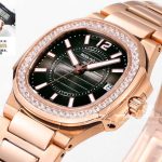 Replica Patek Philippe Nautilus Ladies 70101r 011 Grf Rg & Diamonds Black Dial Swiss Quartz E23 250 Sc (2)