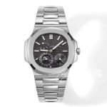 Replica Patek Philippe Nautilus Moonphase 5712 Grf Ss Grey Dial Swiss 240 Ps (1)